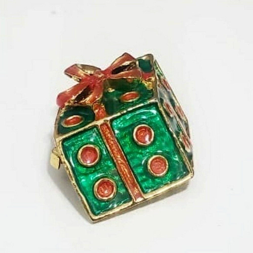 4/$20 80s Christmas Pin Back Red n Green Brooch 🌴